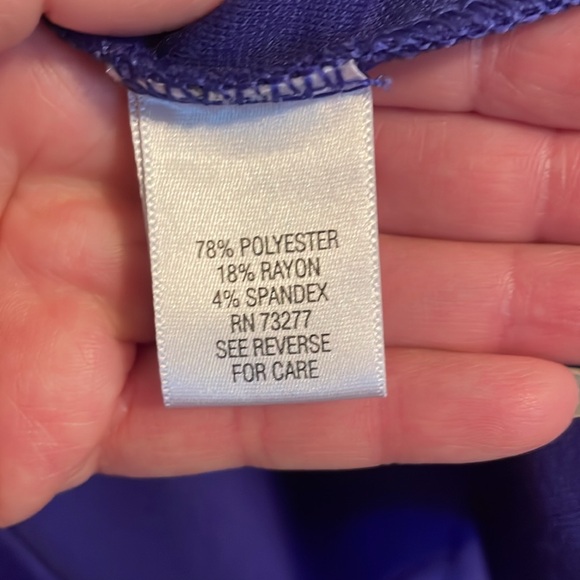 Apt. 9 purple ruffle waist peplum dress. - Picture 4 of 4